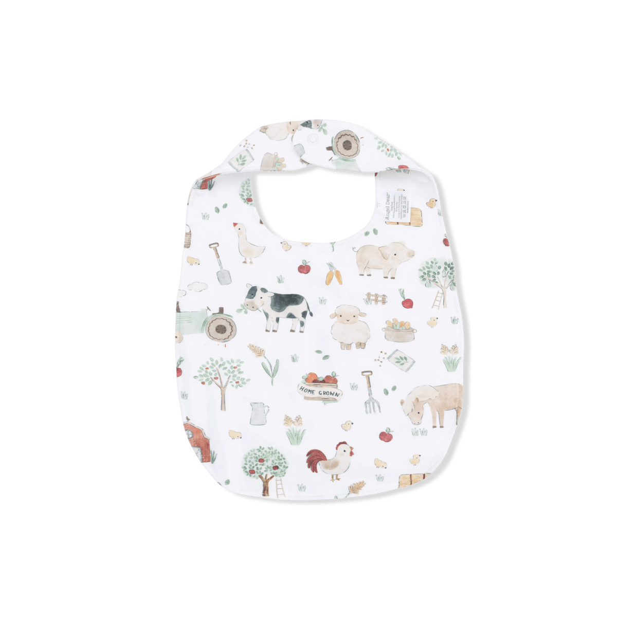 Angel Dear Cute Farm Animals Uni - 2 Way Zipper Footie, Swaddle & Bandana Bib Set - 