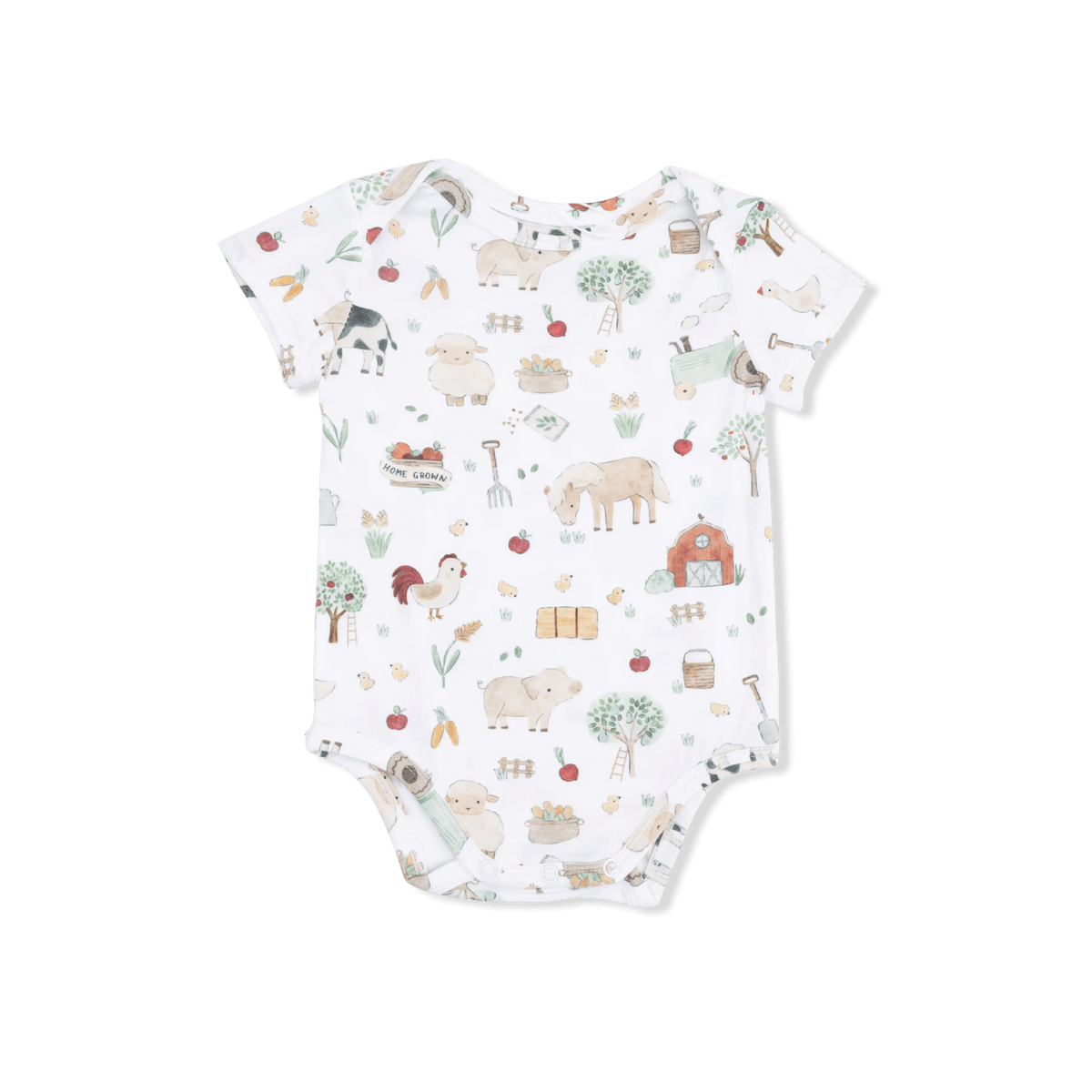Angel Dear Cute Farm Animals Uni - Short Sleeve Bodysuit - 