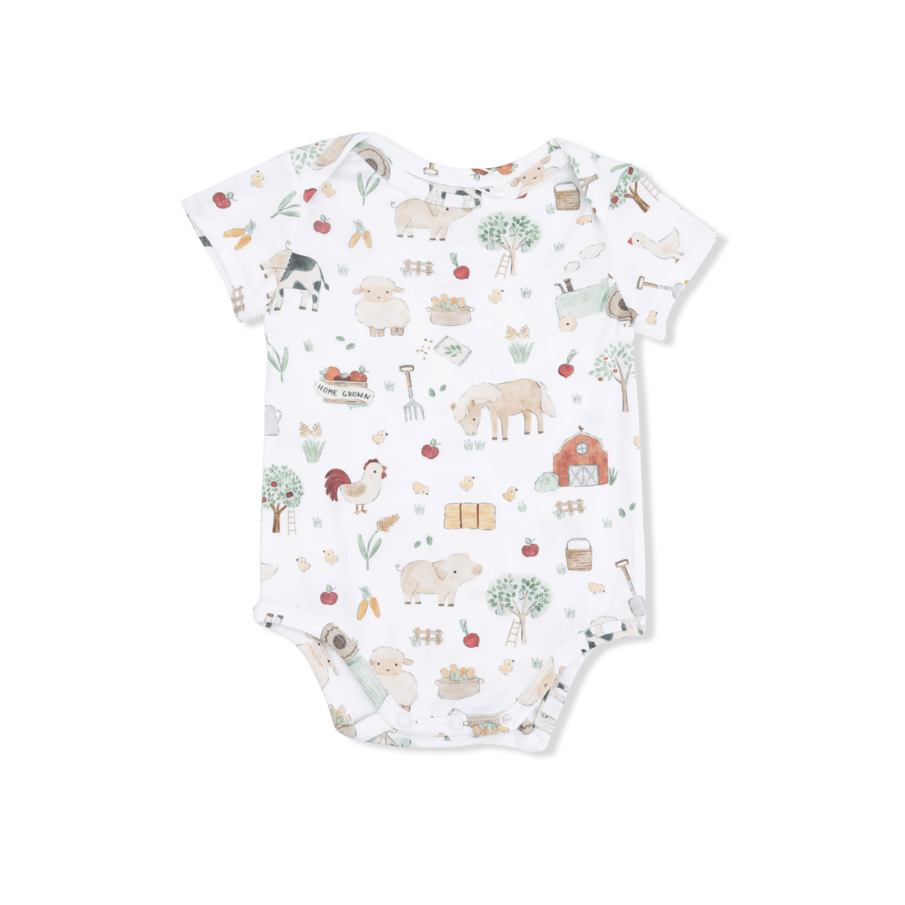 Angel Dear Cute Farm Animals Uni - Short Sleeve Bodysuit - 