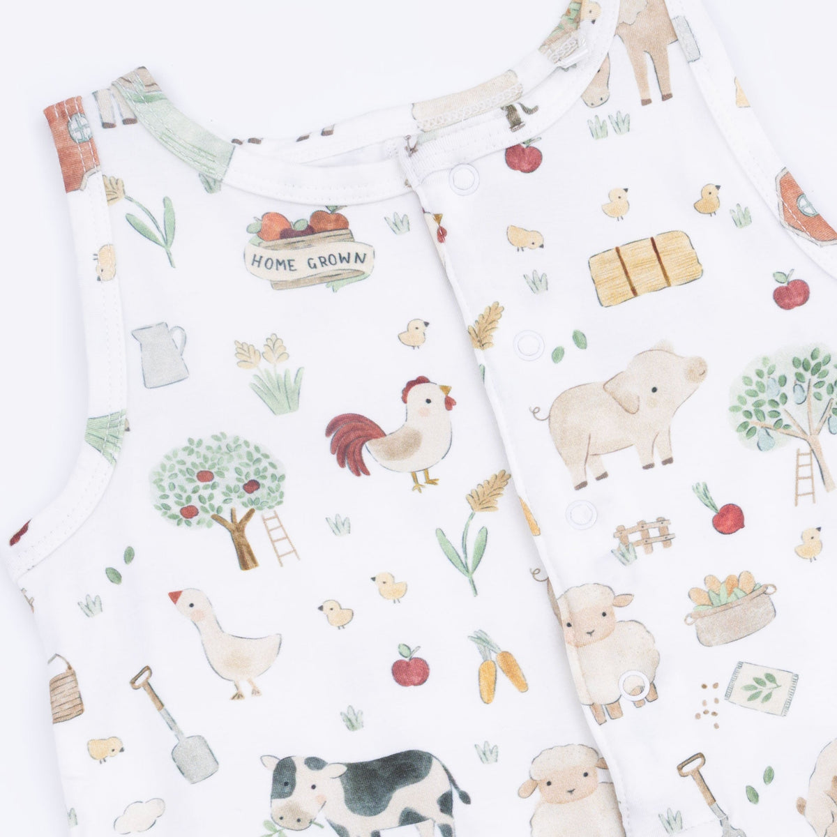 Angel Dear Cute Farm Animals Uni - Sleeveless Shortie RomperEveretts Place