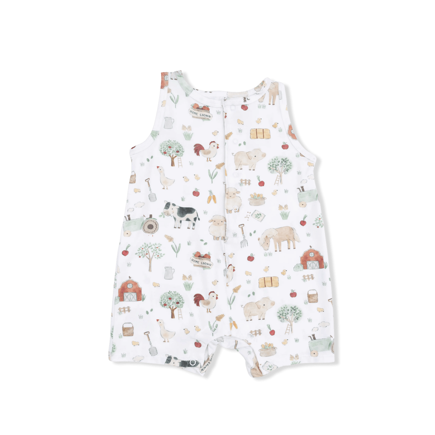 Angel Dear Cute Farm Animals Uni - Sleeveless Shortie Romper - 