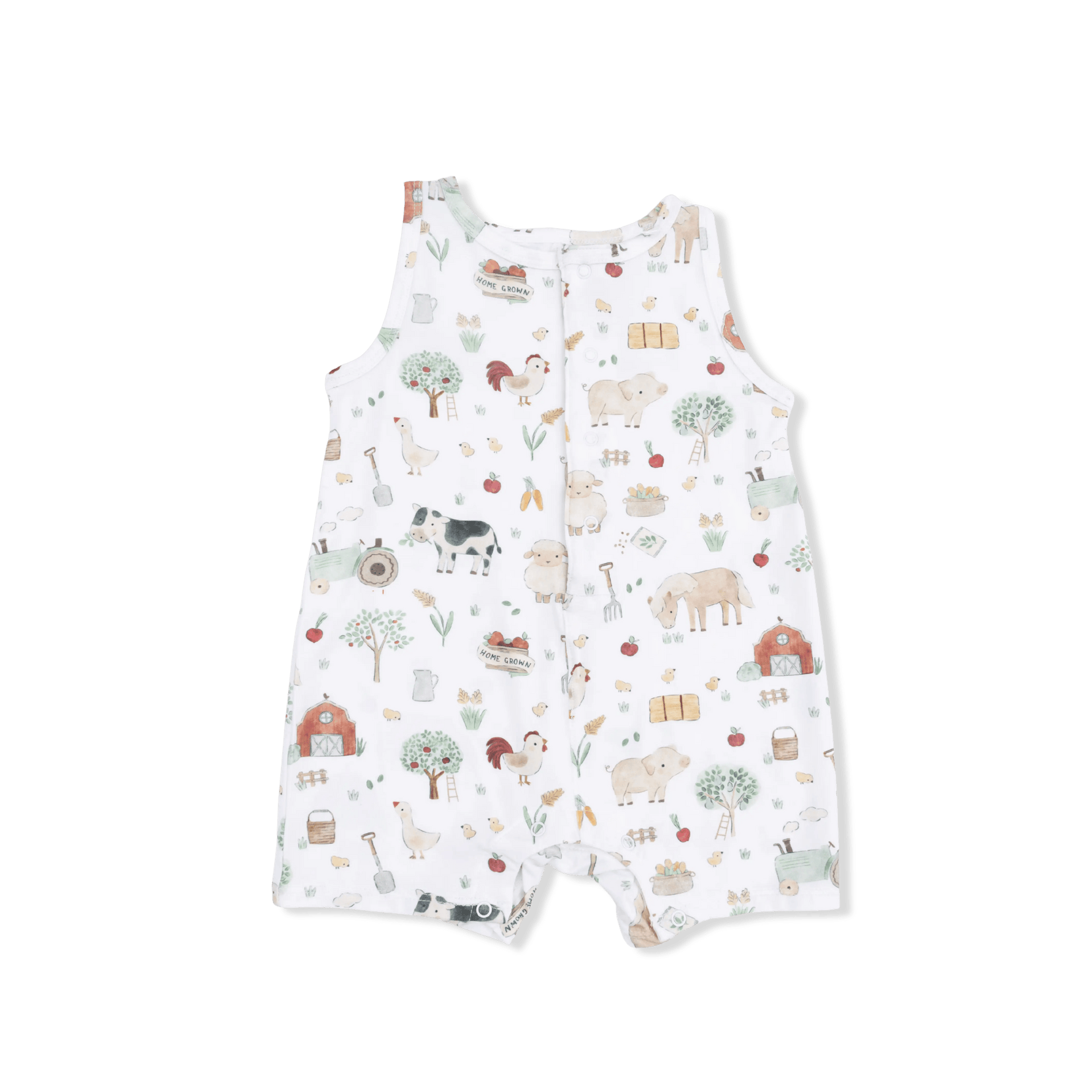 Angel Dear Cute Farm Animals Uni - Sleeveless Shortie Romper - 