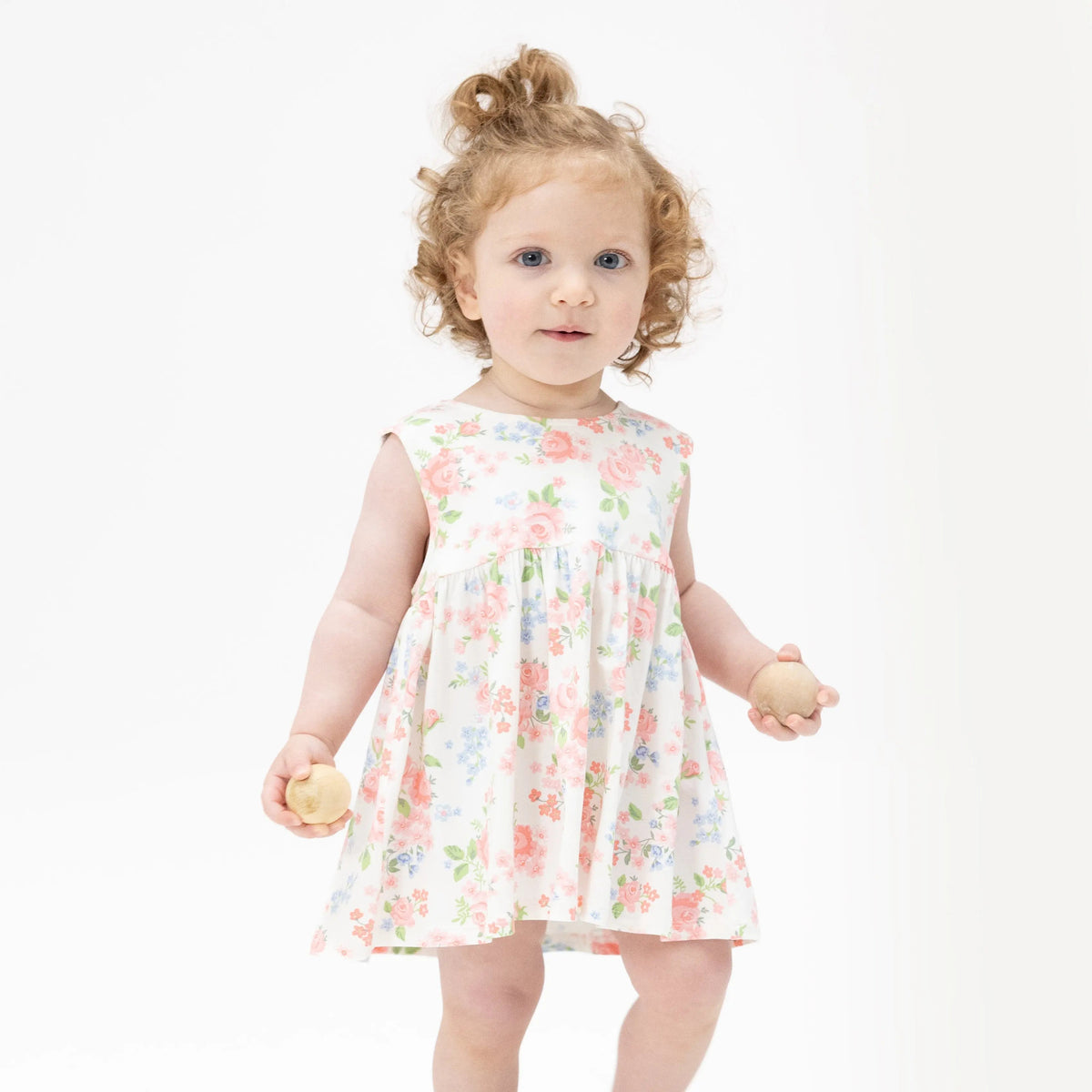 Angel Dear Cute Little Roses - Infant Dress with Bow and Bloomer - 