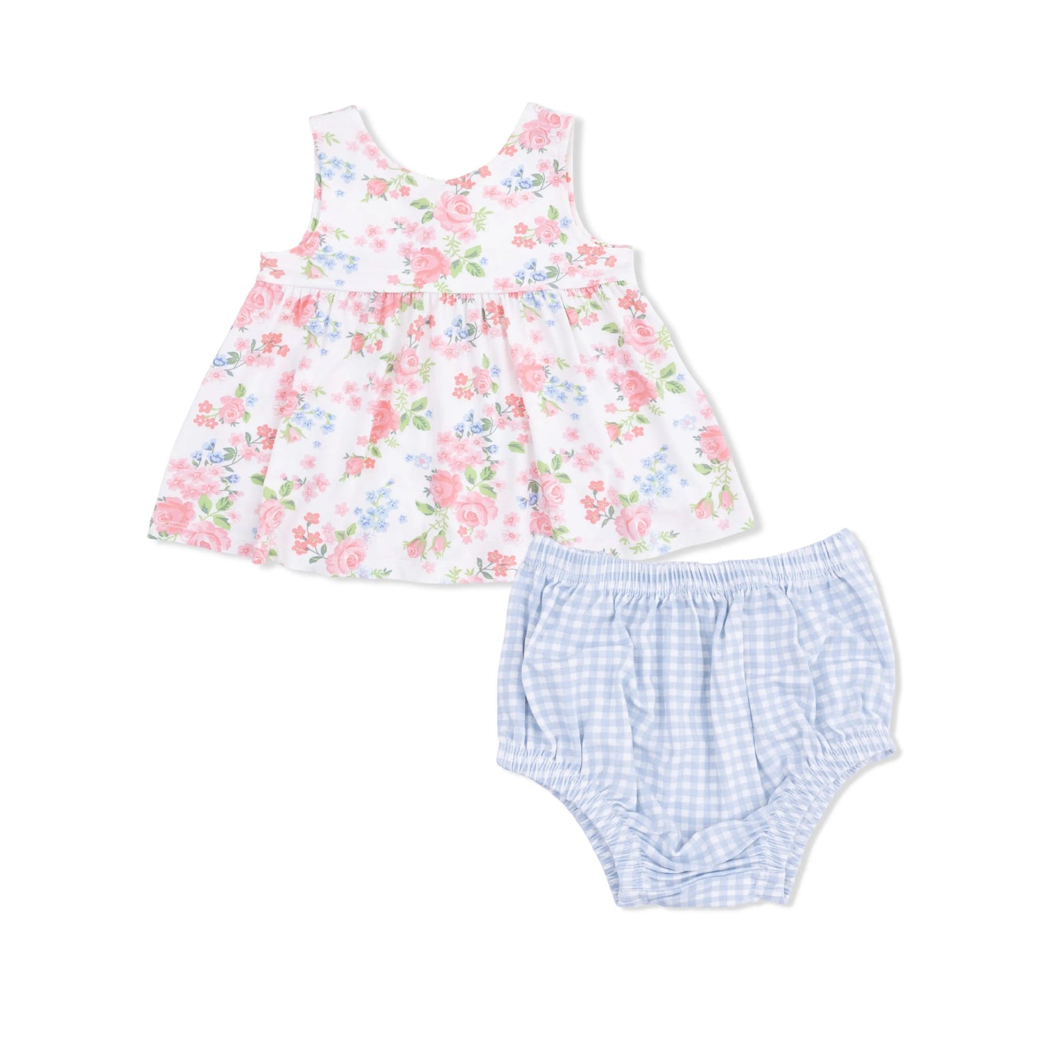 Angel Dear Cute Little Roses - Infant Dress with Bow and Bloomer - 