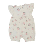 Sweet Bamboo Cute Ruffle Romper for Girls with Flutter Sleeves for Summer Fun - 