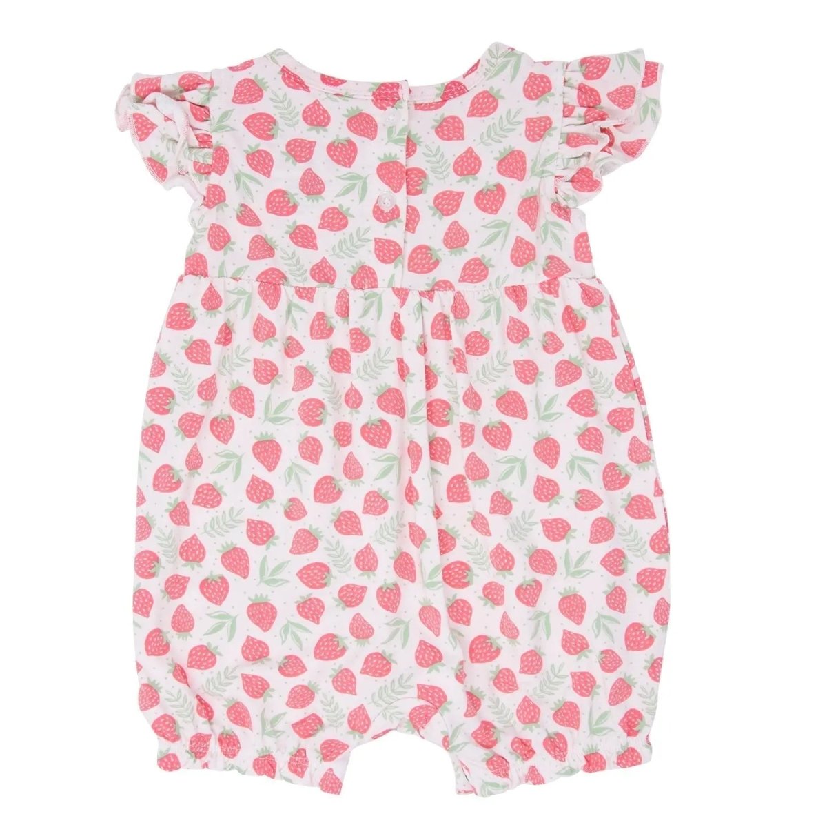 Sweet Bamboo Cute Ruffle Romper with Flutter Sleeves for Little Girls Summer Fun - 