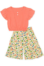 Cutie Patootie Clothing Cutie Patootie Clothing Girls 2 Piece Floral Gaucho Flare Set GKSS L23 3101BEveretts Place