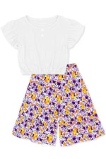 Cutie Patootie Clothing Cutie Patootie Clothing Girls 2 Piece Floral Gaucho Flare Set GKSS L23 3101BEveretts Place