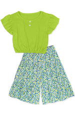 Cutie Patootie Clothing Cutie Patootie Clothing Girls 2 Piece Floral Gaucho Flare Set GKSS L23 3101BEveretts Place
