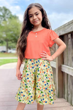Cutie Patootie Clothing Cutie Patootie Clothing Girls 2 Piece Floral Gaucho Flare Set GKSS L23 3101BEveretts Place