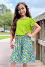 Cutie Patootie Clothing Cutie Patootie Clothing Girls 2 Piece Floral Gaucho Flare Set GKSS L23 3101BEveretts Place