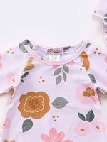 Clover Cottage newborn bamboo cotton baby gown and matching headband.