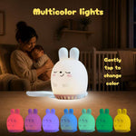 Sleeping Pal mini bunny-shaped sound machine night light for toddlers.