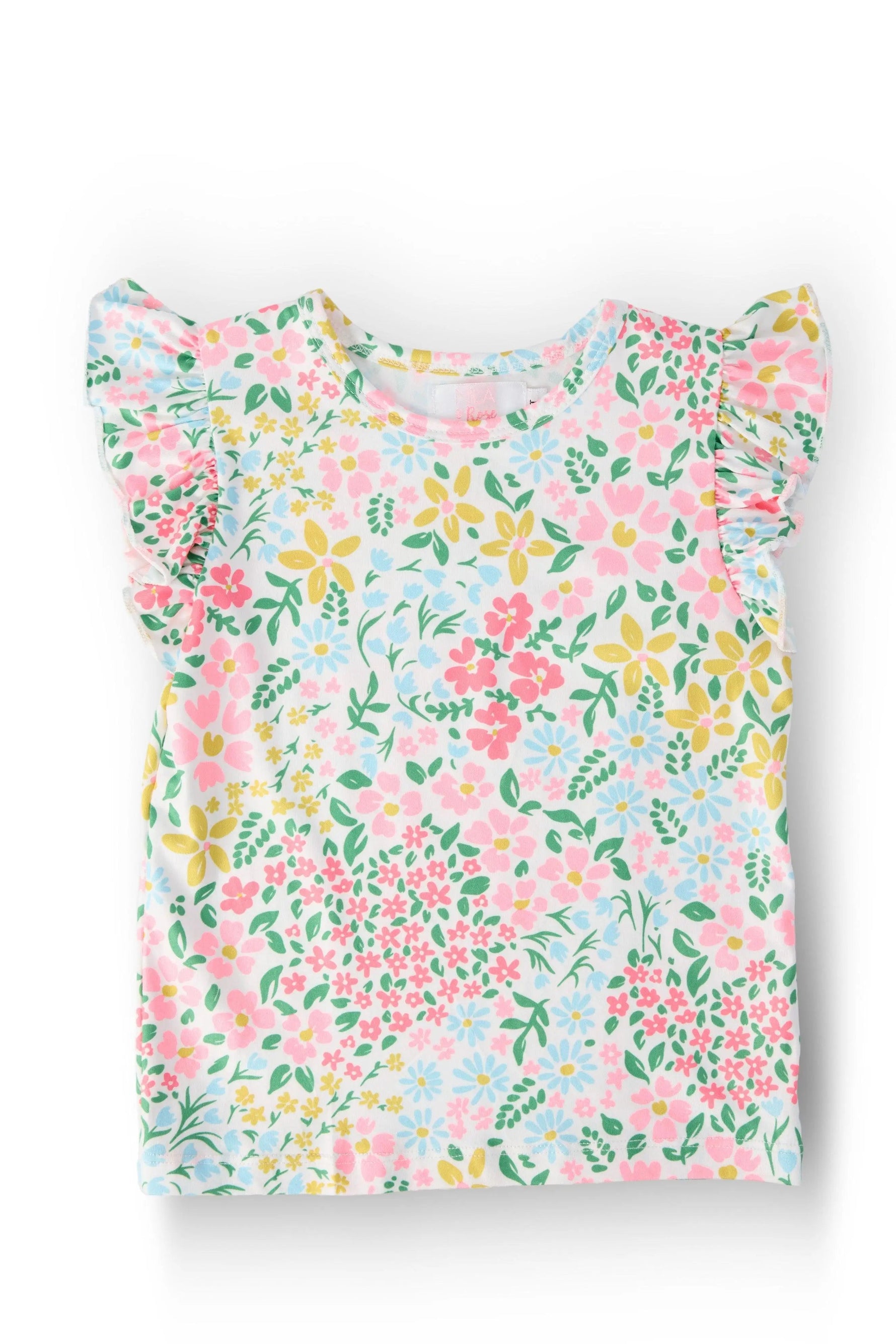 Daffodils S/S Ruffle Tee - Textile, Pink, Baby & Toddler Clothing, Pattern, Sweater | Everetts Place