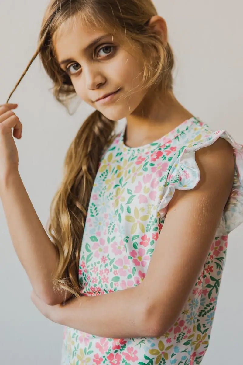 Mila & Rose ® Daffodils S/S Ruffle Tee - 