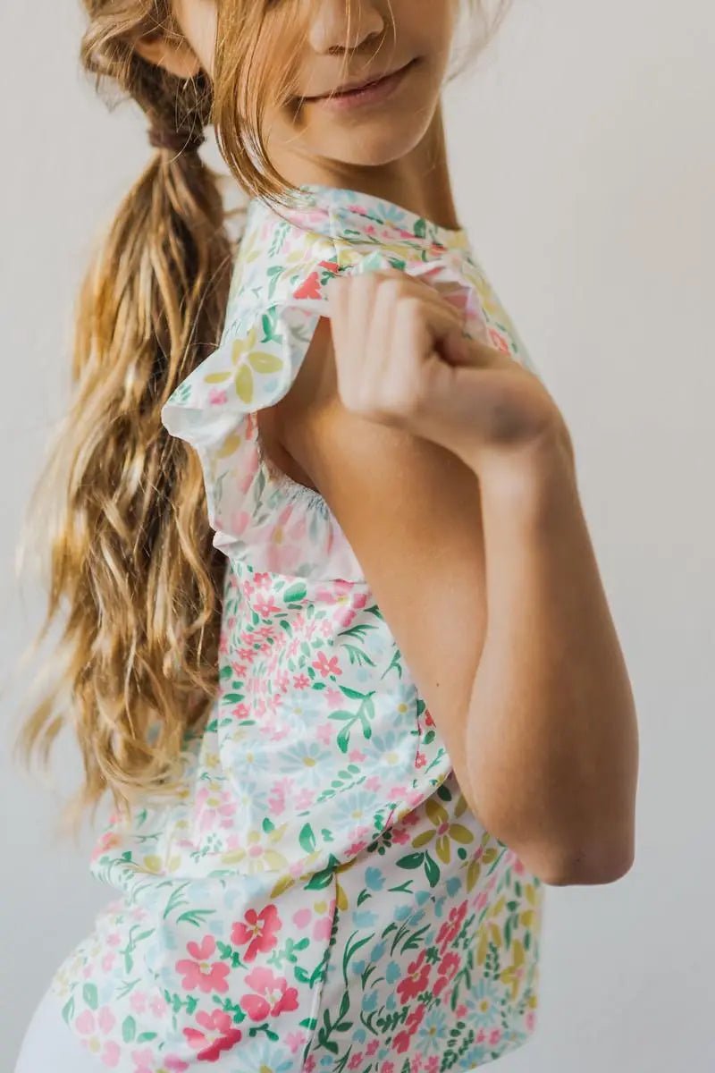 Mila & Rose ® Daffodils S/S Ruffle Tee - 