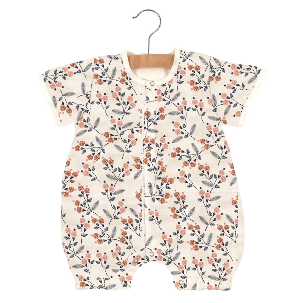 Newcastle Classics Dahlia Floral Bamboo Romper with Floral Design for Baby Girls - 
