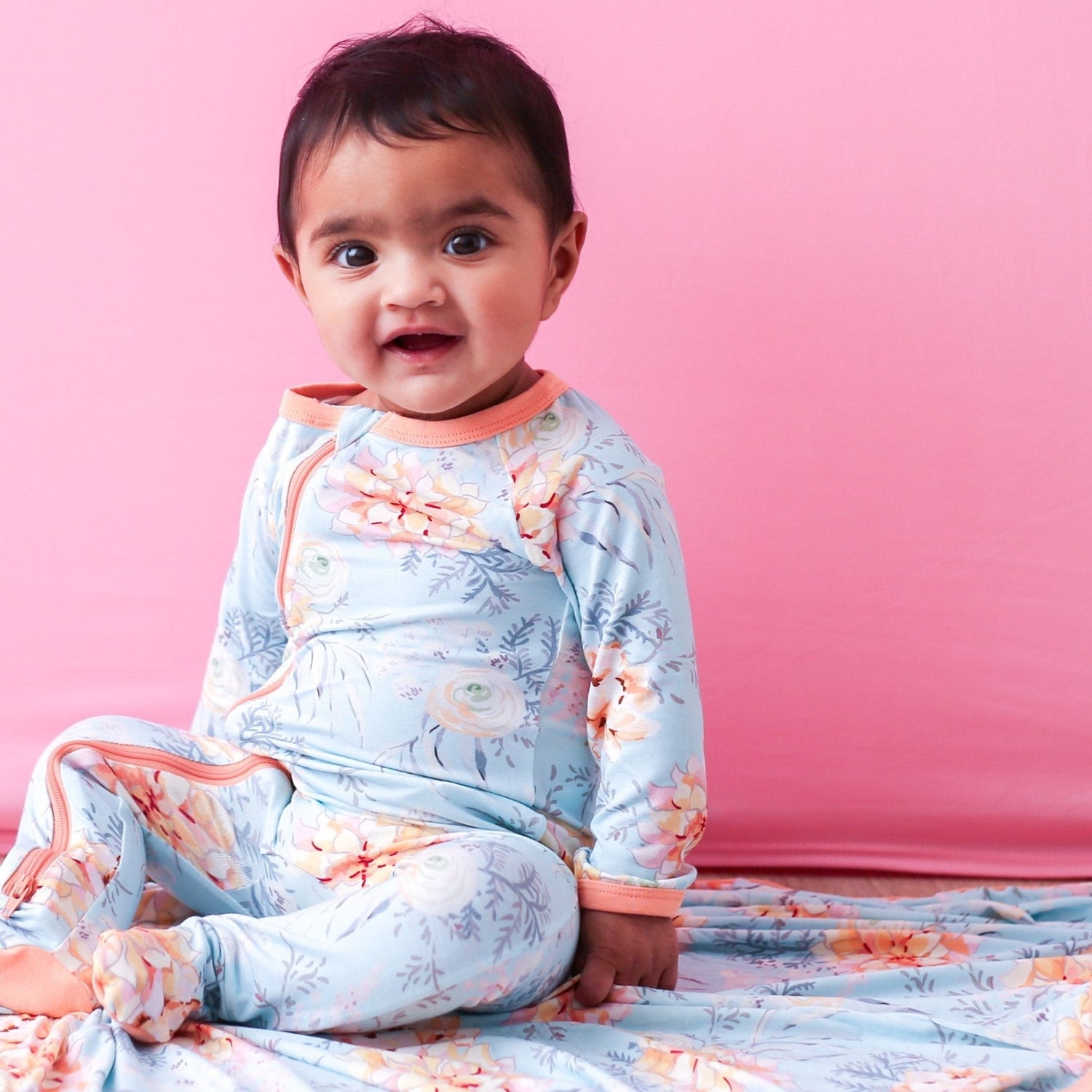 Bamboo Blend Footie Sleeper - Dahlia Print