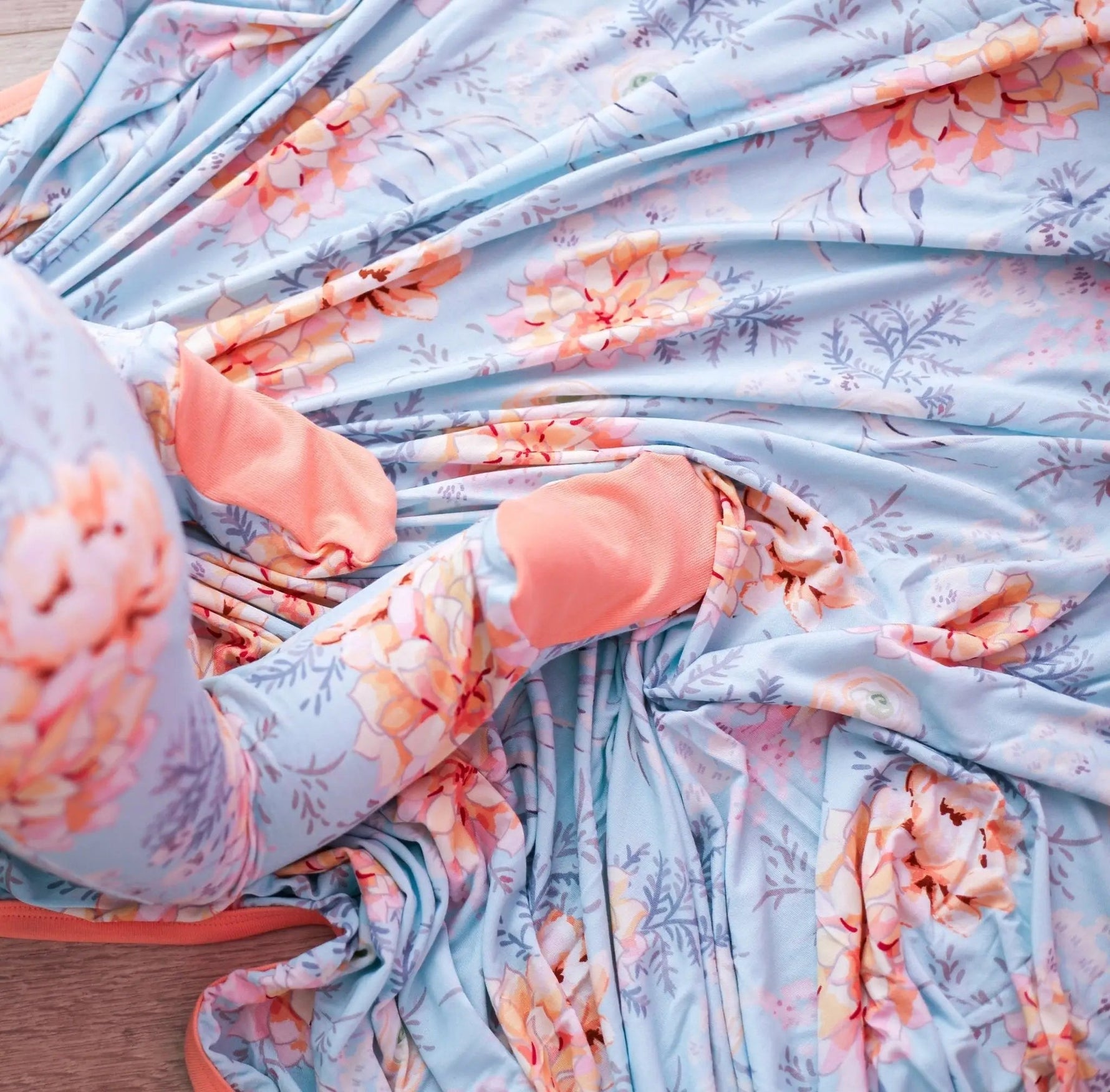 Bestaroo Dahlia Footie Baby Footed Pajama With Zipper And Built In Fold Over - 