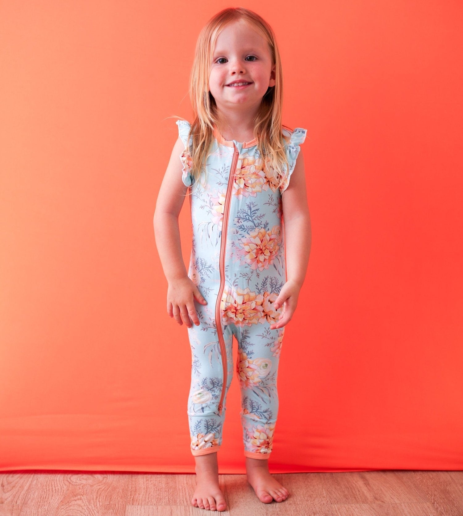 Snug-Fit Bamboo Flutter Sleeve Romper