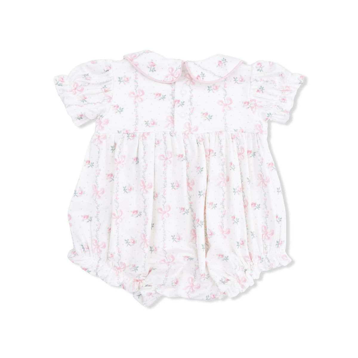 Angel Dear Dainty Buds and Bows - Classic Puff Sleeve Babydoll Bubble - 