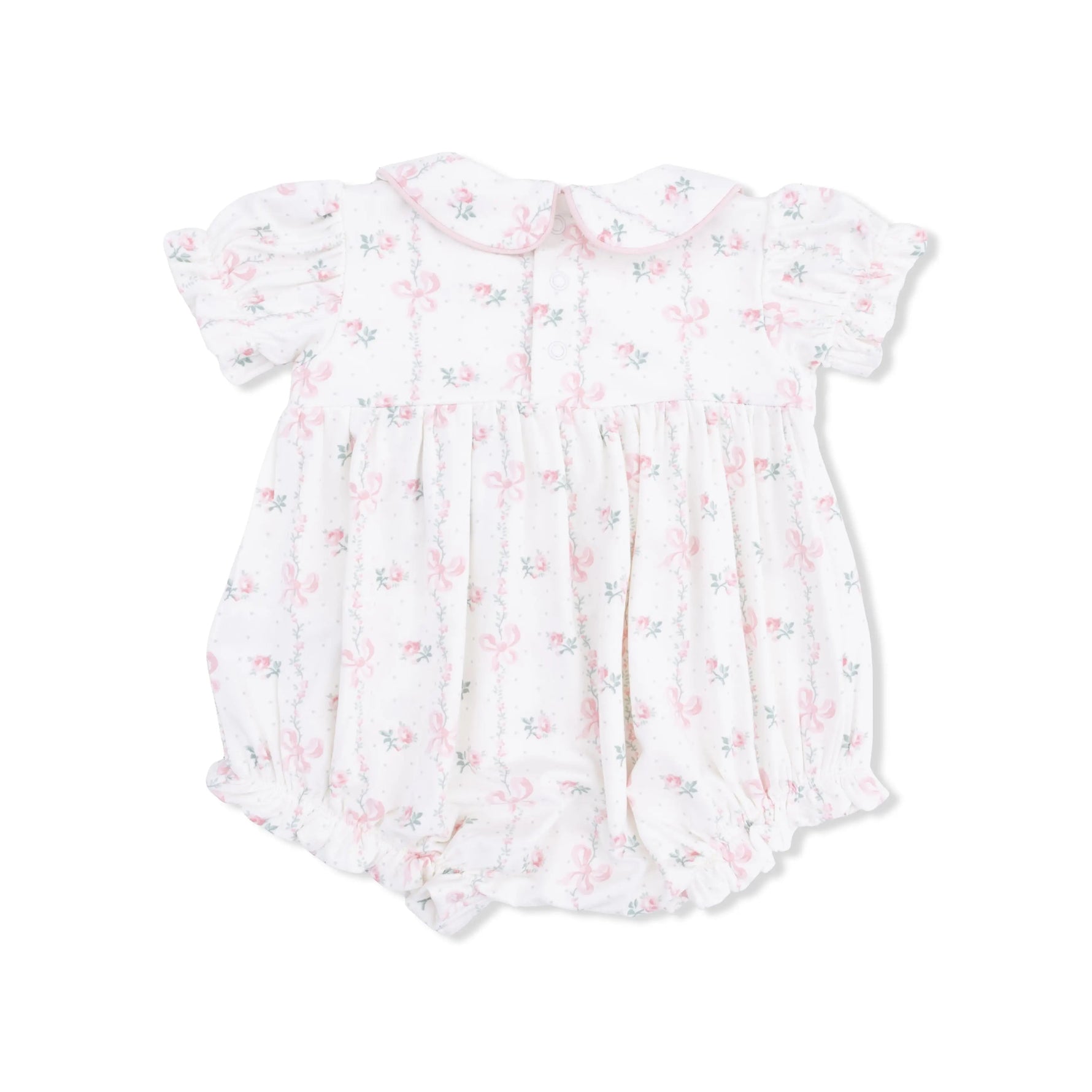 Angel Dear Dainty Buds and Bows - Classic Puff Sleeve Babydoll Bubble - 