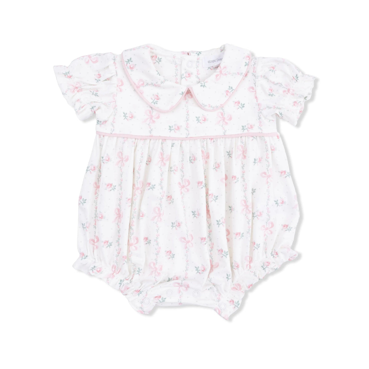 Angel Dear Dainty Buds and Bows - Classic Puff Sleeve Babydoll Bubble - 