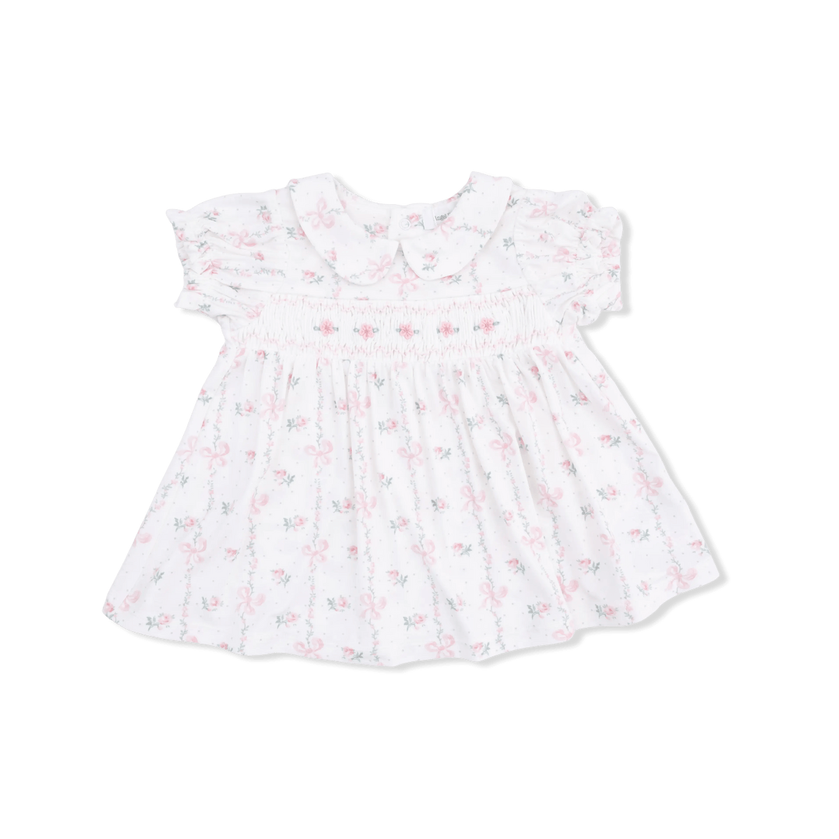 Angel Dear Dainty Buds and Bows - Smocked Dress Set and Headband - 