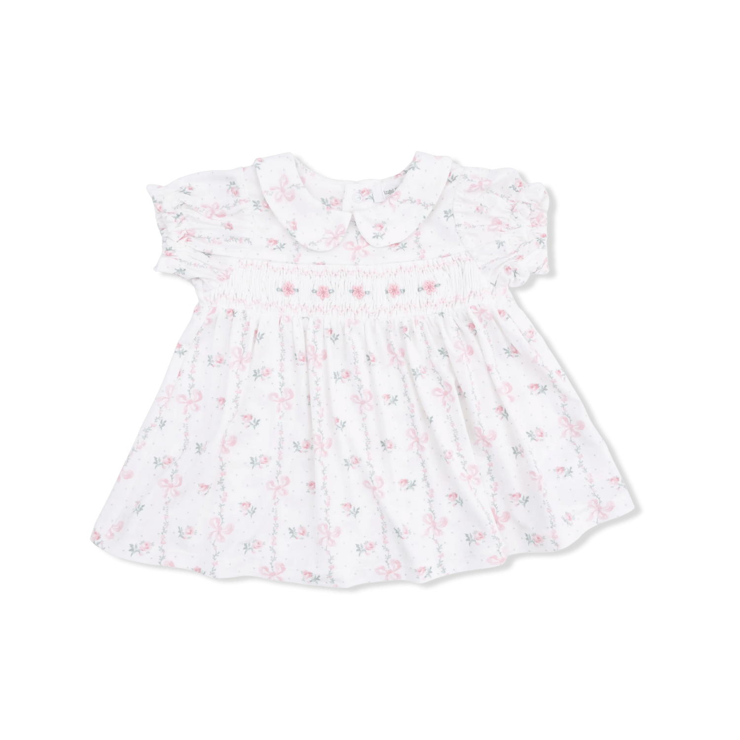 Angel Dear Dainty Buds and Bows - Smocked Dress Set and Headband - 