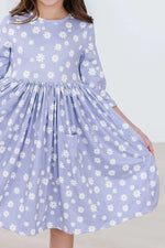 Mila & Rose ® Dainty Daisies 3/4 Sleeve Pocket Twirl Dress - 