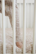 Little Joy Co. Dainty Ditsy Bamboo Crib Sheet Beige Floral Print Pattern - Everetts Place Boutique - 