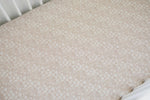 Little Joy Co. Dainty Ditsy Bamboo Crib Sheet Beige Floral Print Pattern - Everetts Place Boutique - 