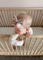 Little Joy Co. Dainty Ditsy Bamboo Crib Sheet Beige Floral Print Pattern - Everetts Place Boutique - 
