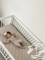 Little Joy Co. Dainty Ditsy Bamboo Crib Sheet Beige Floral Print Pattern - Everetts Place Boutique - 