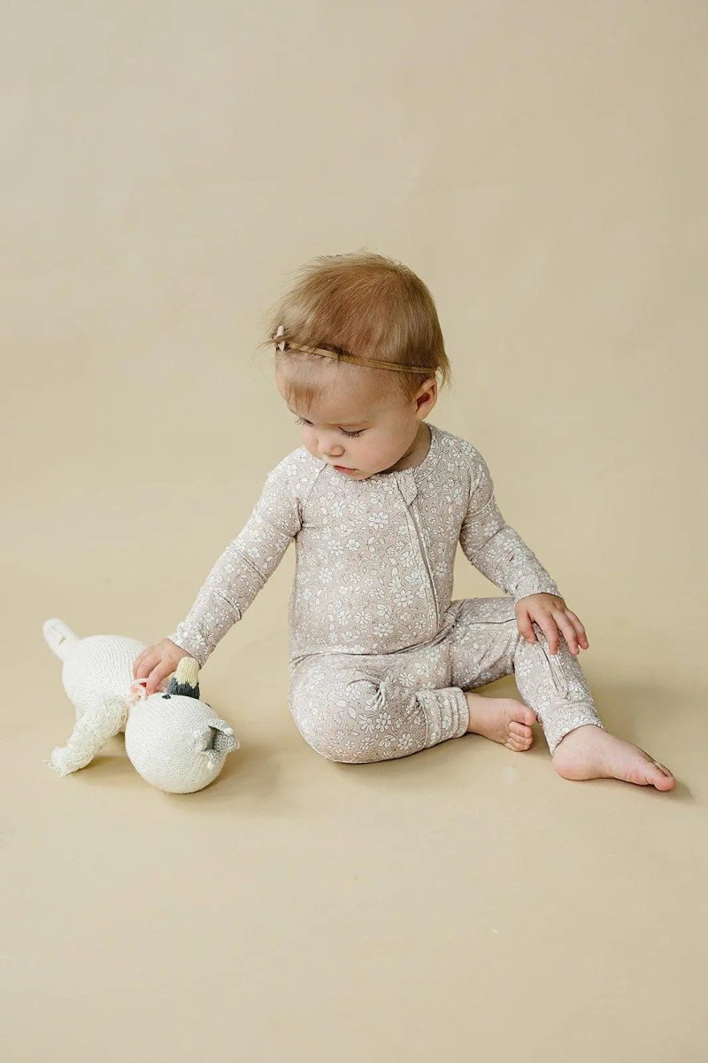 Little Joy Co. Dainty Ditsy Bamboo Zippy Romper Premium Soft 220 GSM - Everetts Place Boutique - 