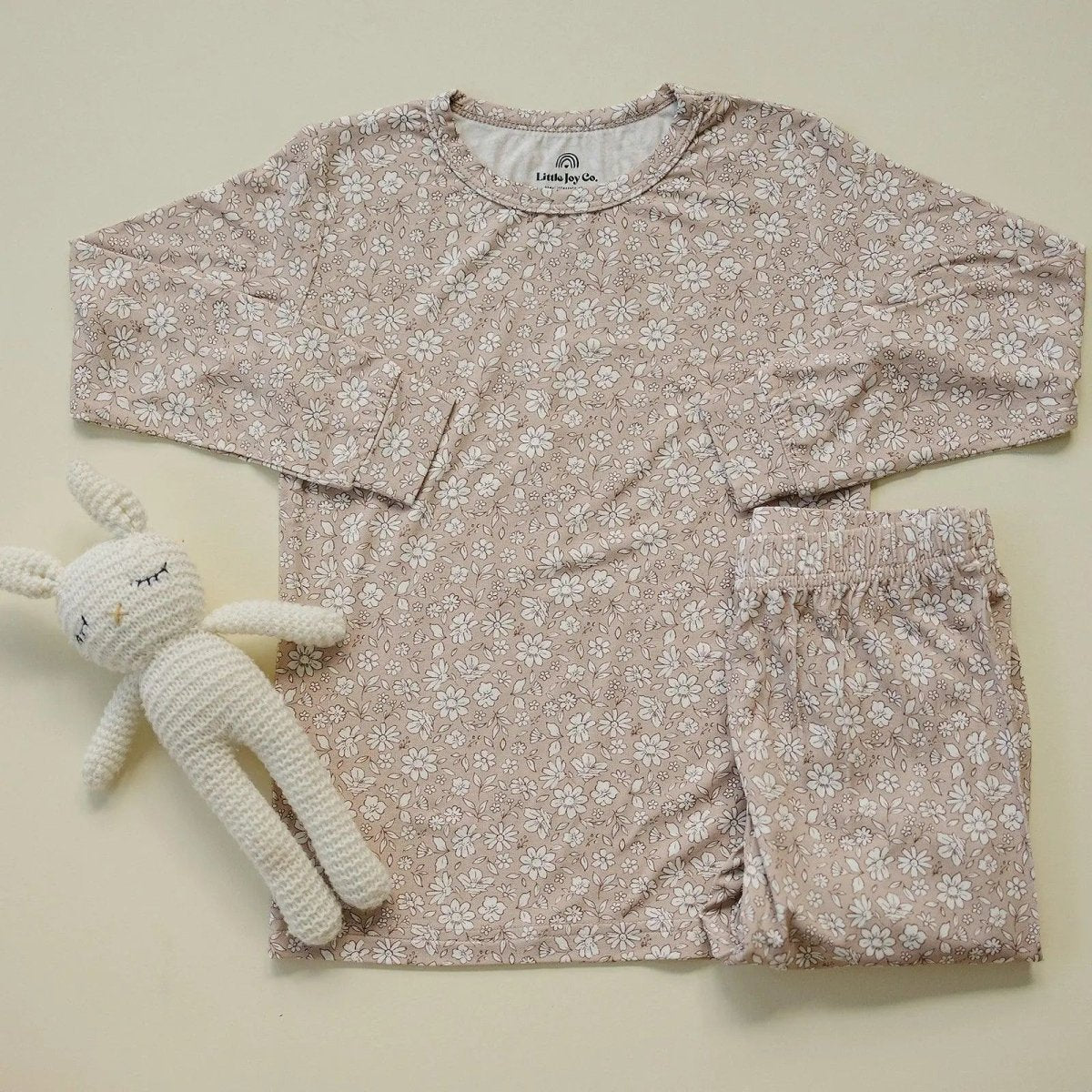 Little Joy Co. Dainty Ditsy Two Piece Bamboo Pajamas for Kids Sleepwear - Everetts Place Boutique - 