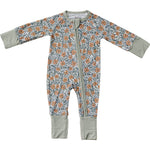 Mebie Baby Dainty Meadow Bamboo Zipper Baby Sleepwear for Newborns to 18 Months - 