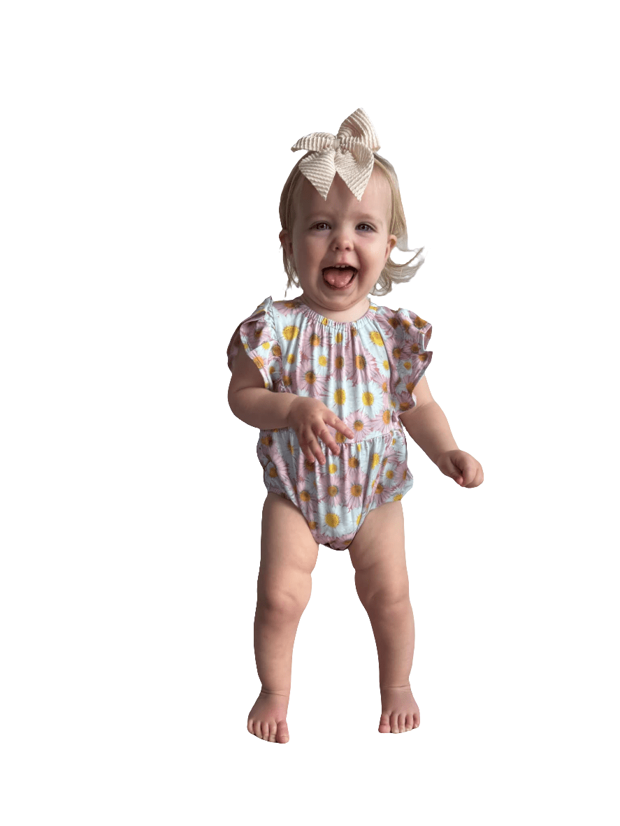 Dragonfly Dreams Bamboo Daisy Blooms Bubble Romper