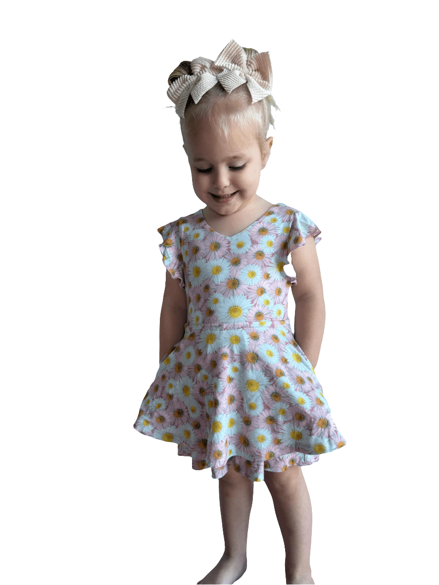 Dragonfly Dreams Bamboo Daisy Blooms Skort Romper
