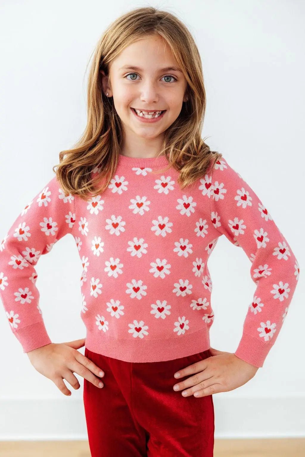 Mila & Rose ® Daisy Delight Sweater by Mila and Rose Cozy Layering Knit Top - 