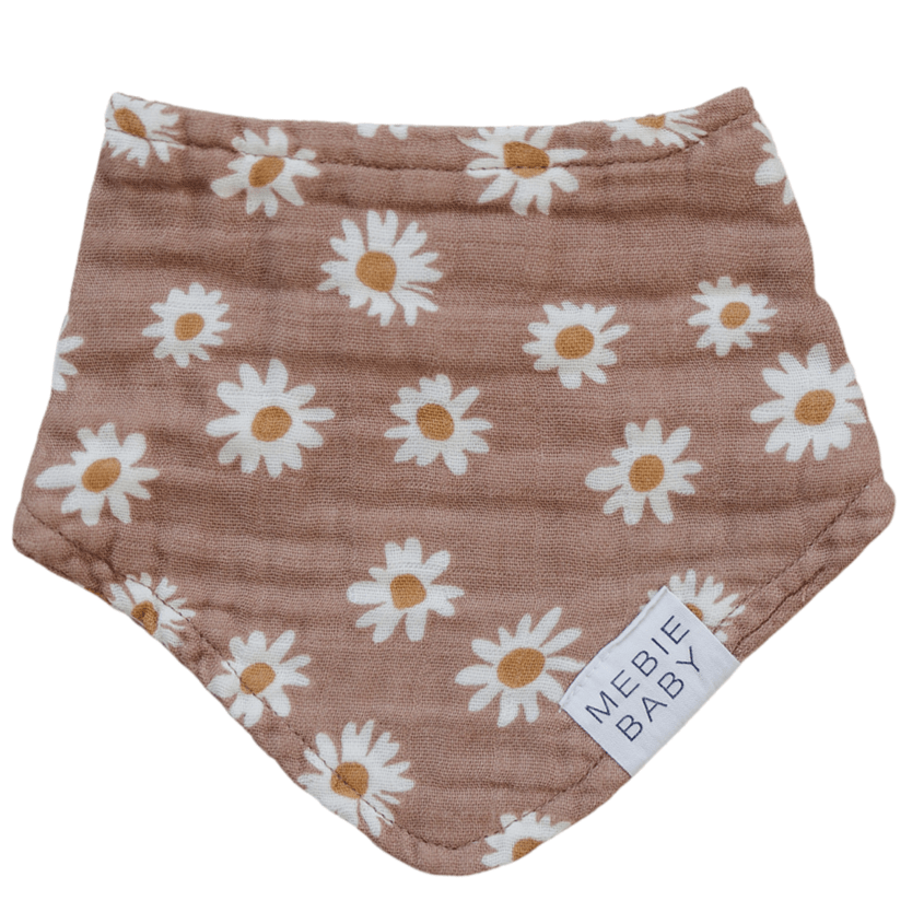 Mebie Baby Daisy Dream Muslin Baby Bib Floral Design Soft Fabric - 
