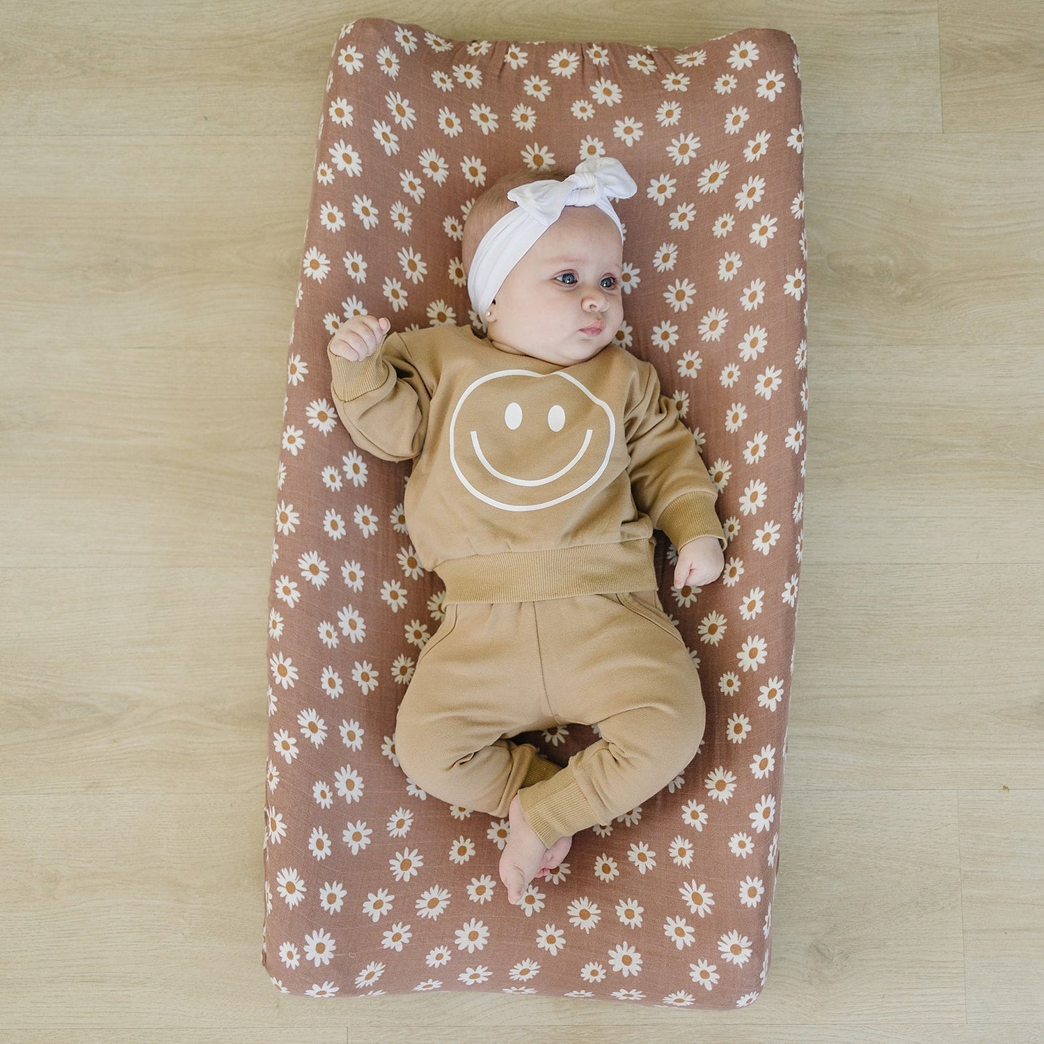Mebie Baby Daisy Dream Muslin Changing Pad Cover - 