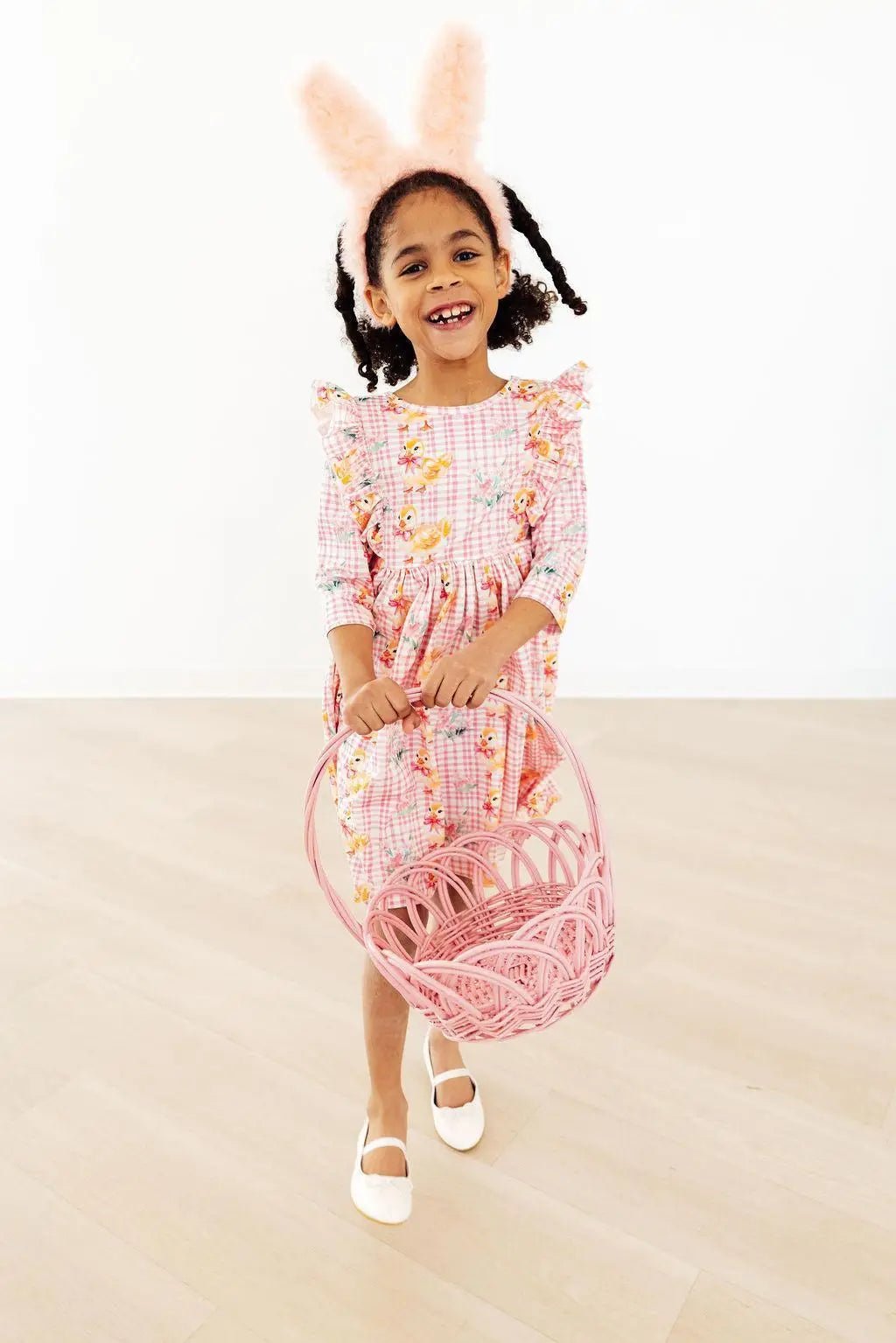 Mila & Rose ® Daisy Ducklings 3/4 Sleeve Ruffle Twirl Dress - 