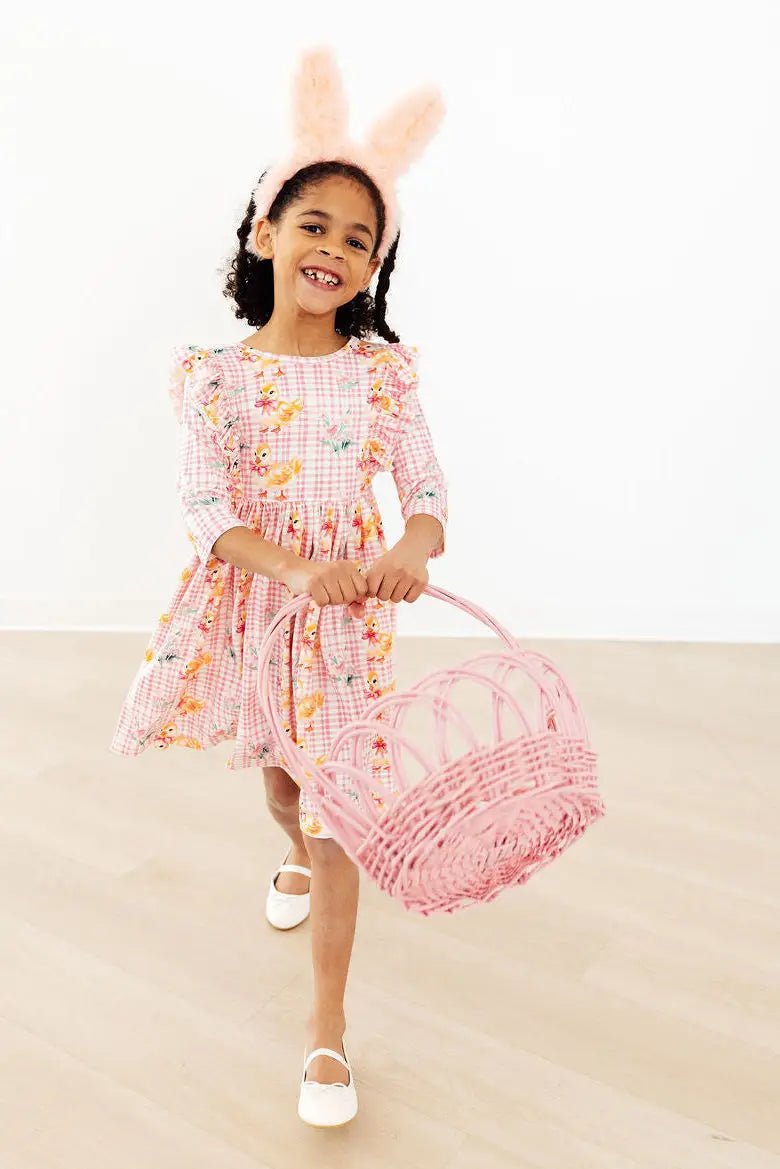 Mila & Rose ® Daisy Ducklings 3/4 Sleeve Ruffle Twirl Dress - 