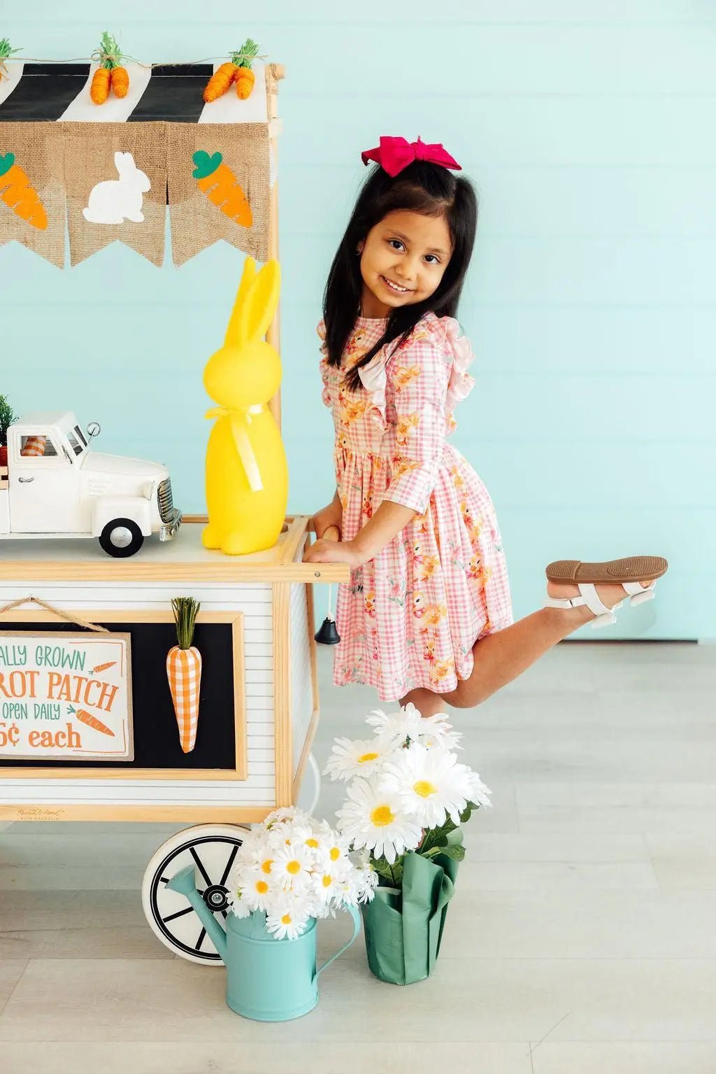 Mila & Rose ® Daisy Ducklings 3/4 Sleeve Ruffle Twirl Dress - 