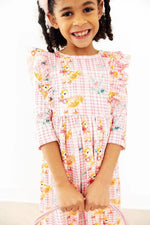 Mila & Rose ® Daisy Ducklings 3/4 Sleeve Ruffle Twirl Dress - 