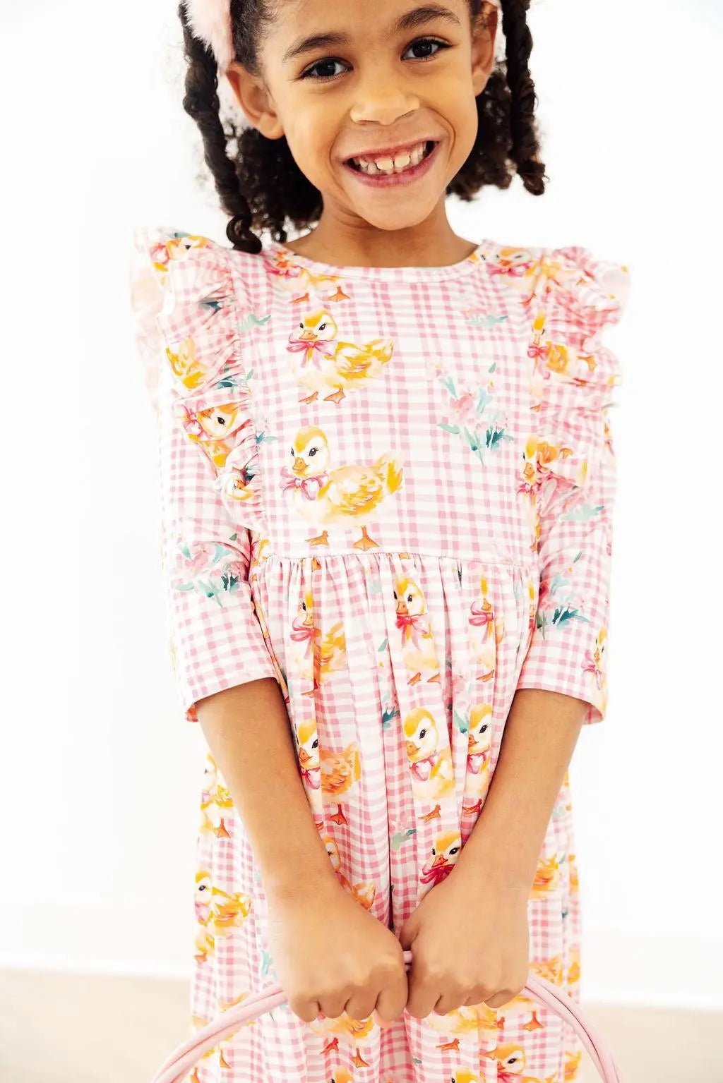 Mila & Rose ® Daisy Ducklings 3/4 Sleeve Ruffle Twirl Dress - 