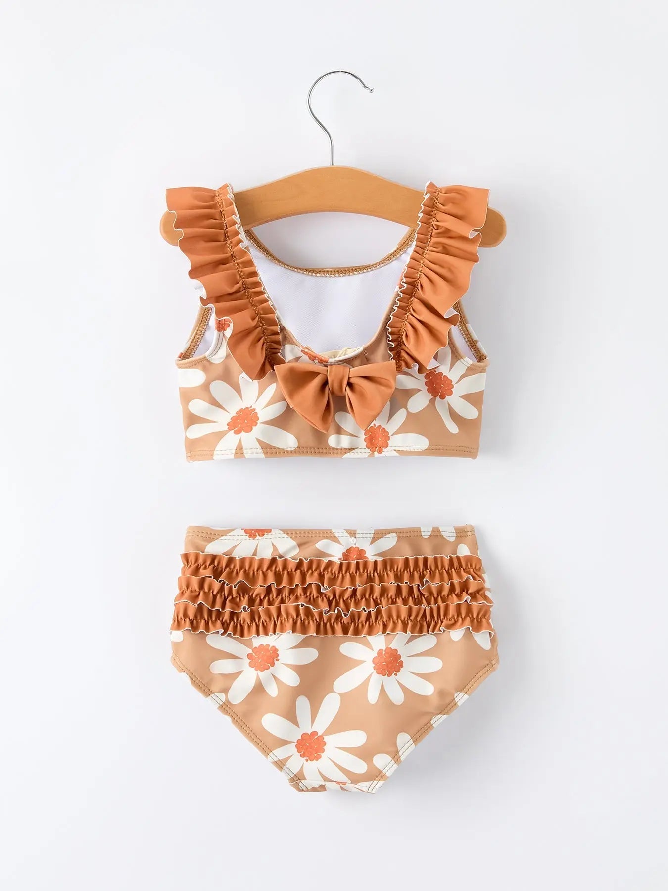 Rylee Faith Designs Daisy Floral Girls Ruffle Two Piece Swimsuit - 