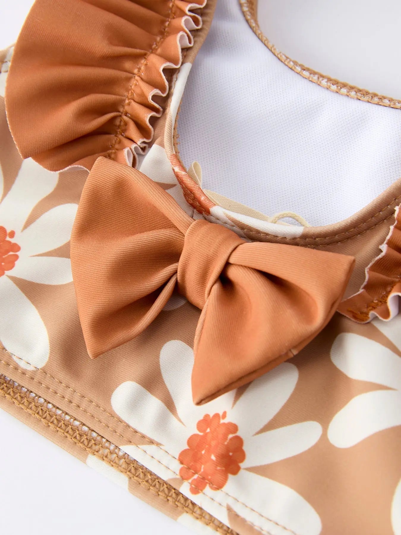 Rylee Faith Designs Daisy Floral Girls Ruffle Two Piece Swimsuit - 