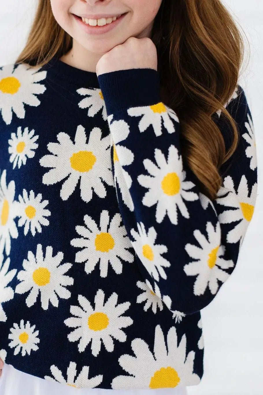 SALE Daisy for You Sweater - Long-sleeved T-shirt, Happiness, Daisy family, Woolen, Tanacetum | Everetts Place